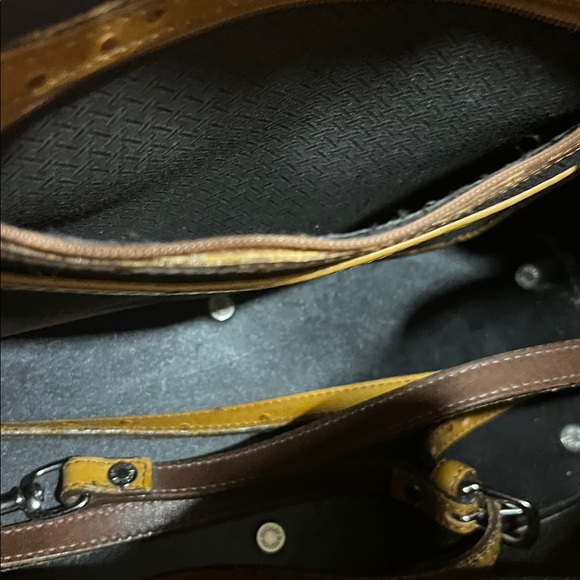 Dooney & Bourke Brown Ostrich Satchel - Picture 4 of 4